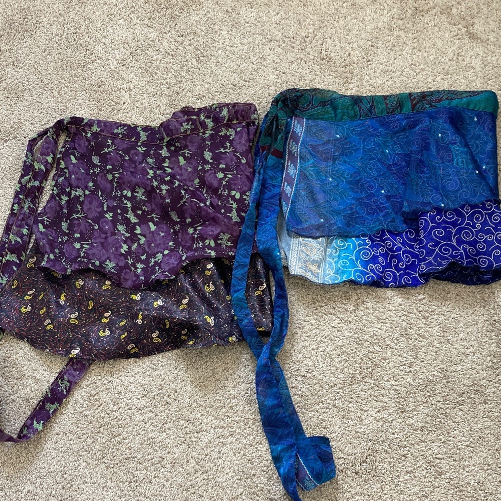 Two Boho skirts, Bohemian skirts, hippie skirts